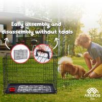 AREBOS Jaula para perros S Caja de transporte para perros Caja celosía plegable - details 22