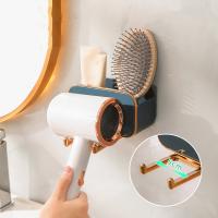 Soporte Ajustable Para Secador De Pelo De Metal Montado En La Pared Y Sin Manos Fácil De Instalar Gancho Para Secador Para Uso Conveniente - details 3