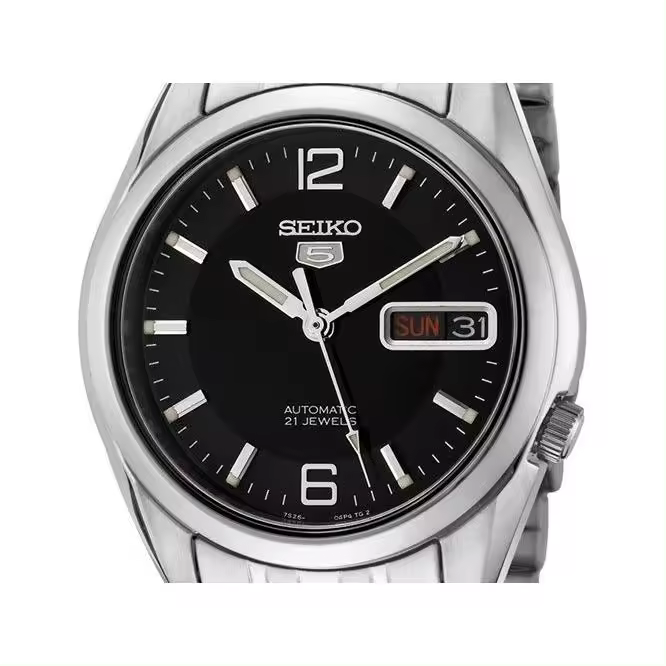 Reloj Automático hombre Seiko 5 SNK393K1 dial negro correa acero - 1