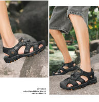 Sandalias De Cuero Genuino Para Hombre Zapatos De Agua Para Exterior Sandalias De Verano Para Hombre SNORW Casual Cómodo - details 1
