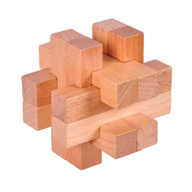Juego De Rompecabezas De Madera Hexagonal Confucio Lu Ban Bloque De Tangram Para Niños Y Adultos Juguete De Relajación Y Alivio Del Estrés Desarrolla La Inteligencia Cuadrática - 1