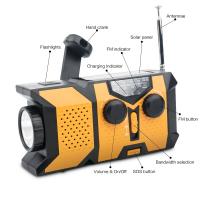 Radiófono Portátil Con Crank De Mano Y Solar Con Linterna LED AM/FM/NOAA Y Cargador De Móvil 2000mAhstonego - details 3