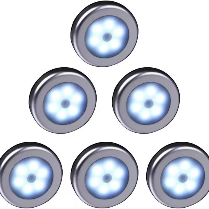 Luces LED inalámbricas para armarios, escaleras, 6 unidades - 1