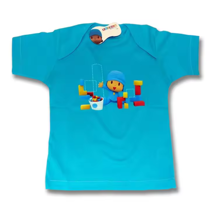 Camiseta Infantil Pocoyo Manga Corta en color Azul - 1