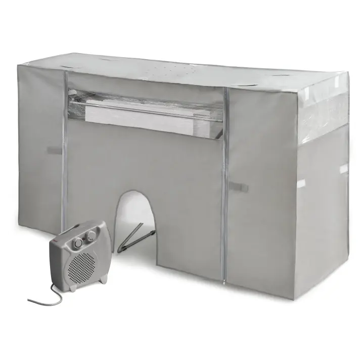 Rayen  Cubre Tendedero con Calefactor  Secado Rápido  Mínimo Consumo  Extensible  Enchufe  Gris  Medidas: 105-180x56x106 cm - 1
