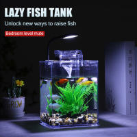 Juego De Acuario De Peces En Forma De Tanque Fácil De Instalar Para Escritorio Silencioso Ideal Para Dormitorio Y Oficina Regalo Para Niños En Cumpleaños - details 0