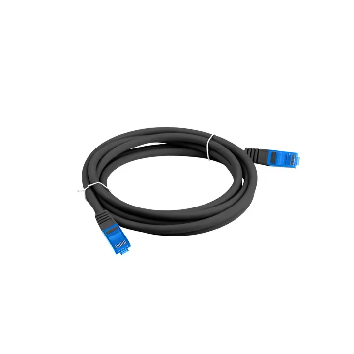 Lanberg patchcord s/ftp cat.6a 0.5m negro lszh - 1