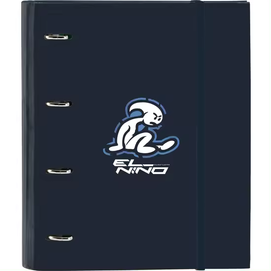 SAFTA  CARPETA 4 ANILLAS 35MM CON RECAMBIO EL NIÑO "BAHIA" - Carpeta Anillas Licencia Oficial - Diseño Exclusivo - Ideal para Uso Diario - Material Duradero - Compatible con Hojas A4 - 1