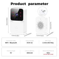 Cámara De Video Portero Con Chime WiFi Visión Nocturna Wireless Seguridad Inteligente Para El Hogar Recargable Batería Portón - details 5