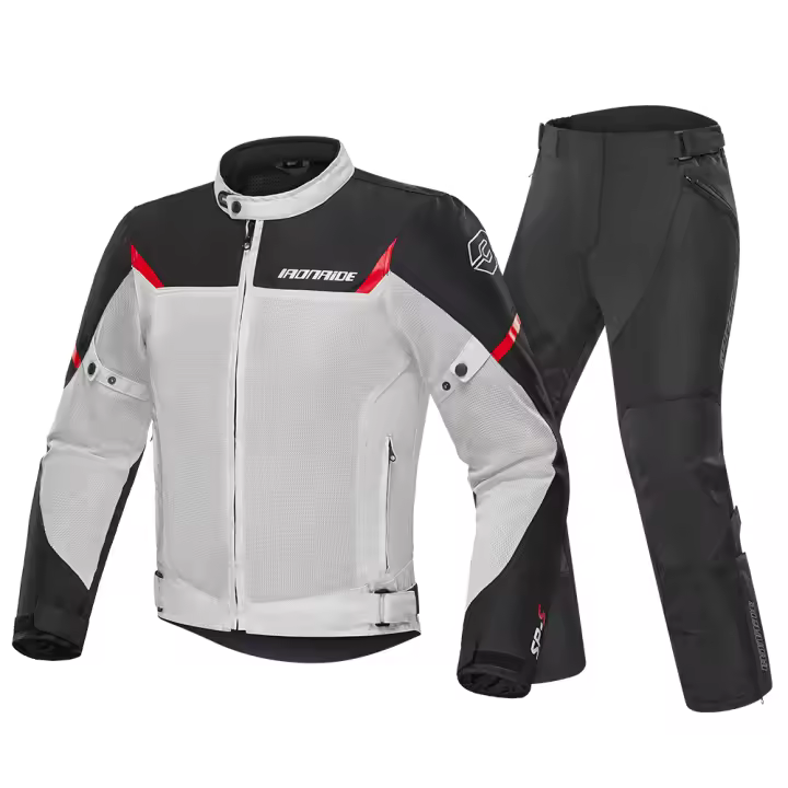 Chaqueta Y Pantalones De Motocicleta Transpirable Equipamiento Anticaída Ropa Motocross Reflectante Resistente Al Desgaste Para Verano Para Hombres Y Mujeres - 1