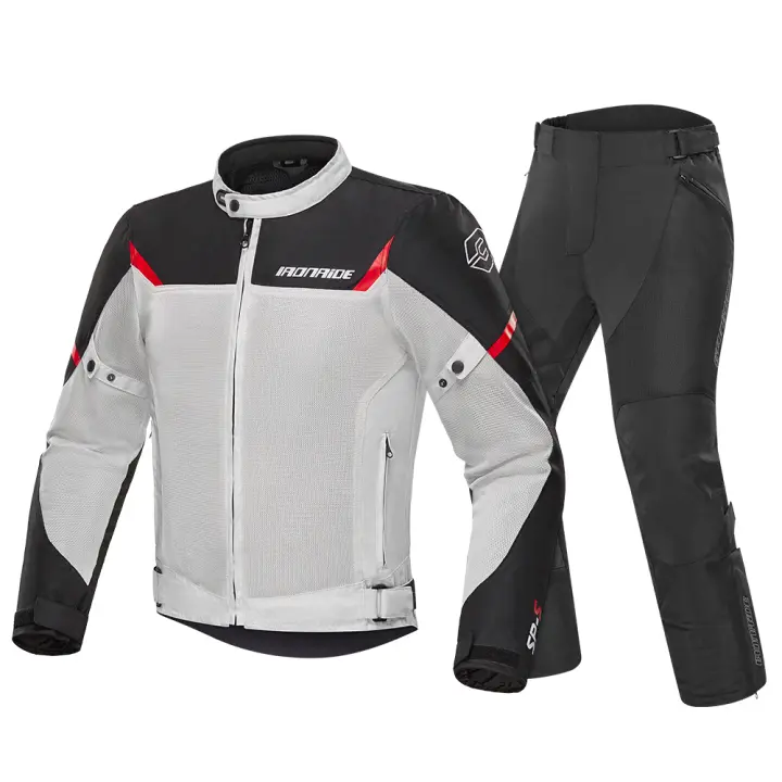 Chaqueta Y Pantalones De Motocicleta Transpirable Equipamiento Anticaída Ropa Motocross Reflectante Resistente Al Desgaste Para Verano Para Hombres Y Mujeres - 1