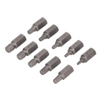 Juego De 10 Piezas De Extractores De Tornillos Dañados Con Bit De Taladro Cabeza Hexagonal Multi Esplín Herramienta De Remoción De Tornillos Y Tornillos De Espiral Izquierda - details 4