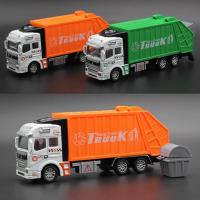 Camión De Basura 1:32 Juguete Educativo Para Niños Regalo De Cumpleaños Coche De Basura Metal Escala 1:32 Sin Batería Incluida - details 1