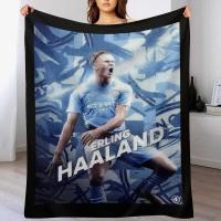 Manta De Terciopelo Coral Erling Haaland Para Verano Alfombra De Cama Personalizada Para Adultos Estilo Clásico Antipelusa Portátil Uso Versátil - details 8