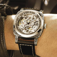Reloj Mecánico Automático Para Hombre Estilo Business Negro De Zinc Con Luminiscencia Y Tourbillon Hueco Display Romano Resistente Al Agua - details 1