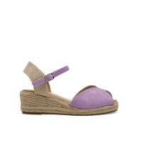 Calzados soraia, Sandalia de antelina y plataforma de yute, espardeñas de cuña, para mujer. - details 40