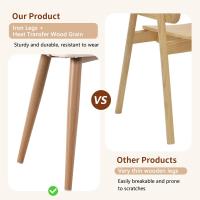 Conjunto de Mesa y Silla de Madera, Diseño único con sillas de Trinquete, Cojines envuelve en Cuero de PU, Muebles para el hogar elegantes y Sencillos - details 5