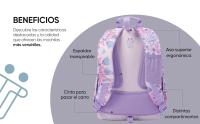TOTTO Mochila Escolar Adaptable a Carro Acuareles – Estampado Jhony Jungle | 20L | Portátil 14” | Correas Ergonómicas S | Bolsillo Botella | Eco Friendly - details 1