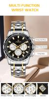 Reloj De Pulsera De Lujo Para Hombre 2025 Cuarzo Resistente Al Agua Con Fecha Y Luminosidad Reloj Deportivo De Acero Inoxidable - details 8