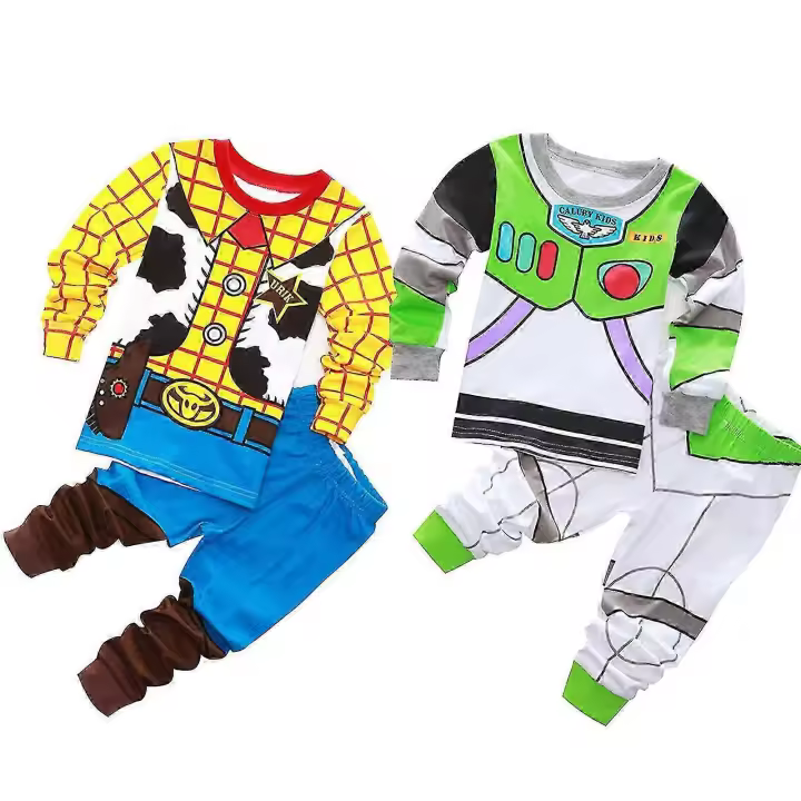 Kids Boys Pajamas Toy Story Buzz Lightyear Woody Pajamas Set Nightwear Sleepwear Outfit Multiple Sizes Available - 1
