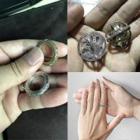 Bola astronómica bola anillo plegable anillo de dedo cósmico banda joyería de moda - details 1