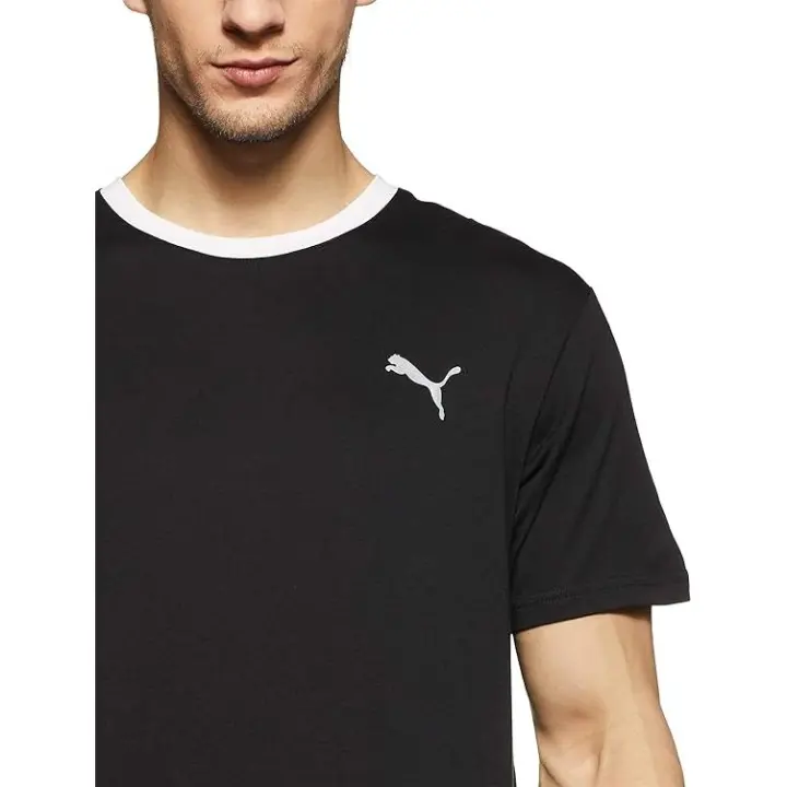 Puma Camiseta de Running Reactive Color Block para Hombre, Color Negro - 1