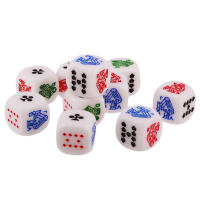 10 Piezas De Dados De Poker De 12mm/0.47 Pulgadas De Acrílico Para Juegos De Cartas De Casino Juegos Familiar Y Pub Dados De Juguete - details 1