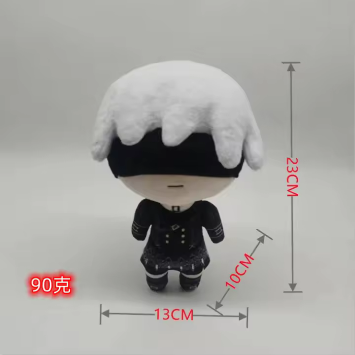 Muñeca de peluche de chica de batalla de cabello plateado- Personajes del juego mecha-punk - 1