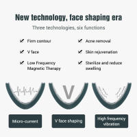 Dispositivo De Belleza Eléctrico V-Line Elevador Y Masajeador Facial Con 6 Modos Levantamiento Y Firmeza De Piel Reductor De Doble Mentón - details 1