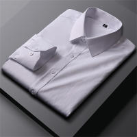 Camisa De Encaje Francesa Para Hombre 2024 Cuello Cuadrado Manga Larga Estilo Casual Botones Color Sólido Talla Regular Ropa De Marca - details 5
