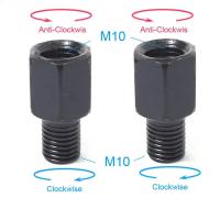 Adaptadores De Espejo Para Motocicleta 1 Par Negro Conversión De Espejos Traseros Tornillos M10 10MM M8 8MM Derecho Y Izquierdo Hilo - details 1