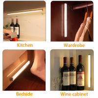 Luz Nocturna LED Con Sensor De Movimiento Recargable Por USB Luz De Armario Escalera Para Cocina Tipo C Luz De Noche Sin Cable - details 7