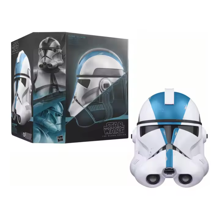 Casco electronico Clone Trooper Star WarsFigura  Coleccionable - Idea de Regalo- Mercancia Oficial - Juguetes para Niños y Adultos - Movies Fans - Muñeco para Coleccionistas y Exposición - 1