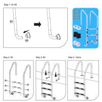 Accesorios Antideslizantes Para Escalera De Piscina Pedal Antirroto Subacuático Rung De Piscina Accesorios De Piscina - details 7