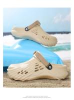 Sandalias De Verano Para Hombres Talla Grande Clogs De Lujo Mocasines De Jardín Casual Plataforma Bajo Tobillo Color Sólido - details 8