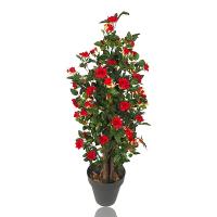 Maceta Árbol Rosal Artificial - Rosas Rojas - 120cm - Karawan. - details 2