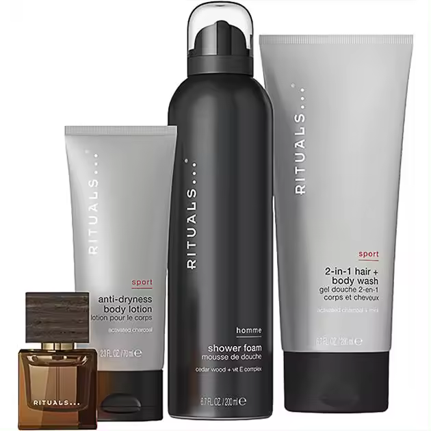Rituals Cosmetics Bv. Homme Medium Set para Hombre - Set de Cuidado Corporal y Facial - 1