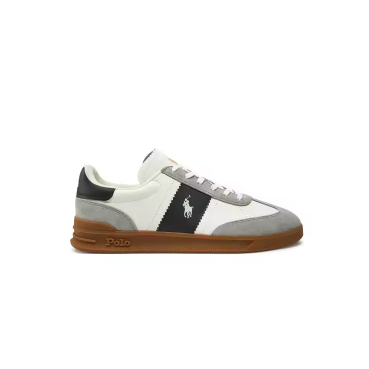 Zapatilla Polo Leather Suede Heritage Hombre Blanca - 1
