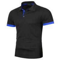 Camisa Polo Para Hombre Verano Manga Corta Ligera Con Cuello Redondo Estilo Callejero Transpirable Top Sólido De Negocios Básico - details 1