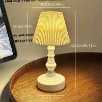Lámpara De Mesa LED Con Botón De Flor Plegable Para Decoración Moderna Simple Luz Nocturna Para Dormitorio Y Comedor Fuente De Alimentación Con Batería Incluida - details 3