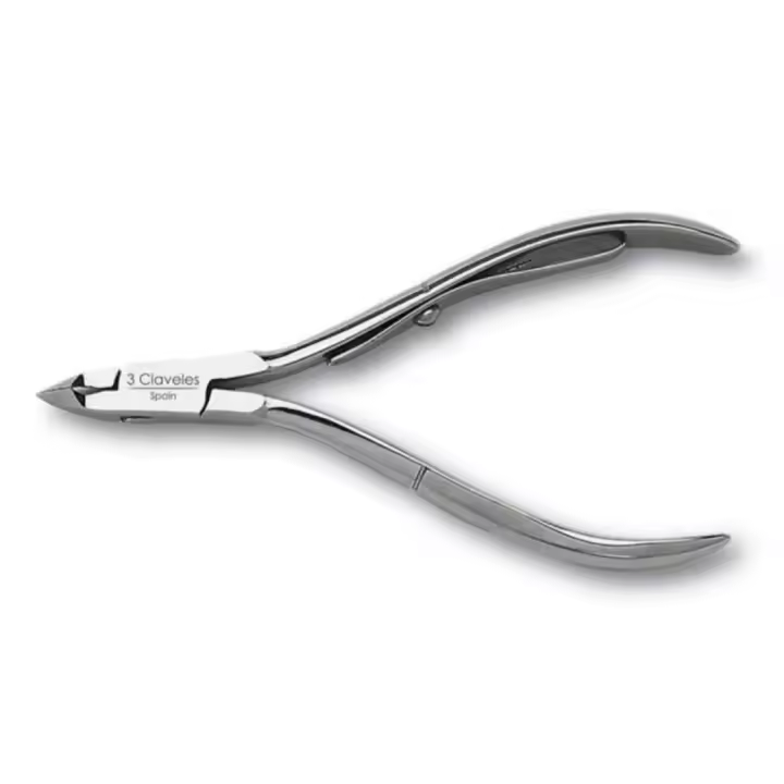 3 Claveles Alicate para Cutículas, Acero de Carbono - (10cm), para Cortar y Remover Cutículas Uñas, Manicura, Niquelada - 1