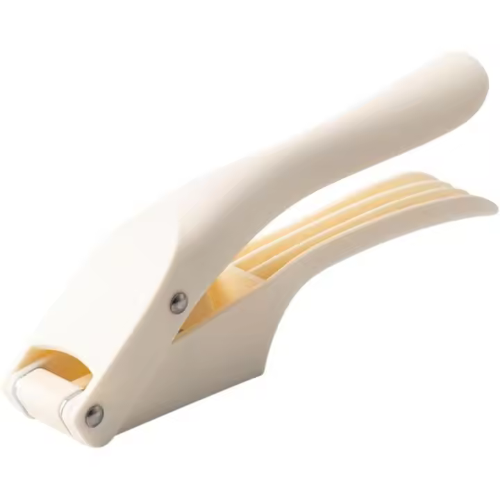 1 prensa de ajo de plástico, exprimidor de jengibre multifuncional, picadora de ajo, pelador de ajo, trituradora de ajo, cortador de ajo para cocina (blanco) - 1