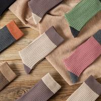 7 Pares De Calcetines Colorbloque Crew Cómodos Y Suaves Medio Tubo Para Mujer Calcetines Casuales De Algodón Y Poliéster - details 3