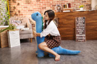 Juguete De Peluche Dinosaurio Tanystropheus 50/80cm Para Niñas Y Niños Regalo De Navidad Y Cumpleaños Color Azul/Morado/Rosa - details 4
