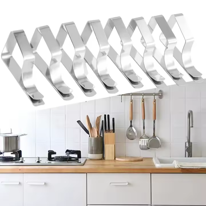  Clips Para Mantel De Acero Inoxidable 8 Piezas Clip Para Mantel De Boda Y Picnic Soporte Estable Para Mantel Redondo Clip Fijo Para Hogar - 1