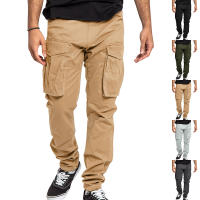 Pantalones De Cargo Para Hombre Talla Grande Color Sólido Con Bolsillos Multisectoriales Estilo Casual Primavera Verano - details 0