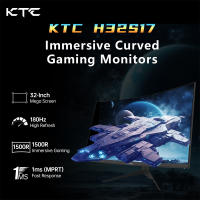 KTC 32 Pulgadas Gaming Monitor Curvo Pantalla para PC juegos, 180Hz 2K QHD 2560*1440, 1ms, 125% sRGB, Panel HVA 1500R Sin Marco, 2*HDMI2.0, 2*DP1.4, Low Blue Light, FreeSync & G-Sync, compatible con montaje en pared, ideal para juegos FPS, RTS, RAC, MOBA - details 0
