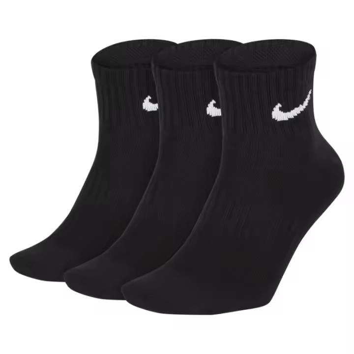 Calcetín NIKE U NK EVERYDAY LTWT ANKLE 3PR SX7677 010 Negro - 1