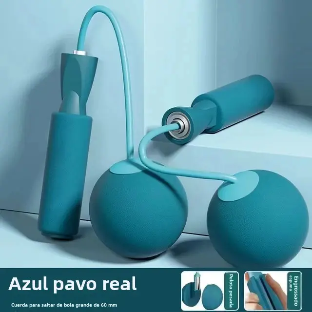 1 Par De Saltarazúmes Inalámbricos Para Adultos Con Manija Antideslizante Y Bola De 6 Cm Fitness Y Quemagrasa Saltarazúm De 7 Pies - 1