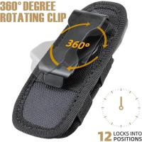 Funda Para Linterna Táctica Con Portarretratos Rotativo Y Clip De Cinturón 360 Grados Con Correa De Carabiner KITPIPI Material De Nylon - details 14